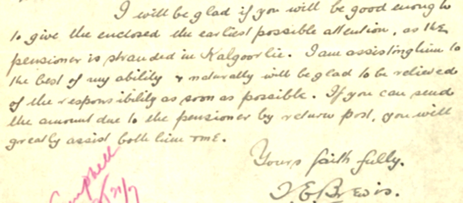 Archdeacon Bevis Pleads William’s Hardship
